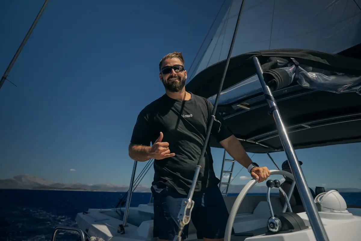 Javier at the helm